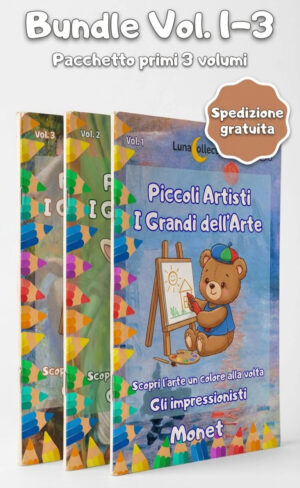 Bundle 3 Libri da Colorare: Monet, Renoir, Degas