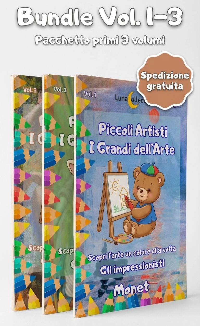 Bundle 3 Libri da Colorare: Monet, Renoir, Degas